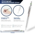 thumbnail image 4 of Pacific Arc Chromagraph Metal Mechanical Pencil .7 mm Silver Barrel Mechanical Pencil with Built In Lead Pencil Grade Indicator, Lead Pencil Holder for Drafting, Sketching, and Drawing, 4 of 4