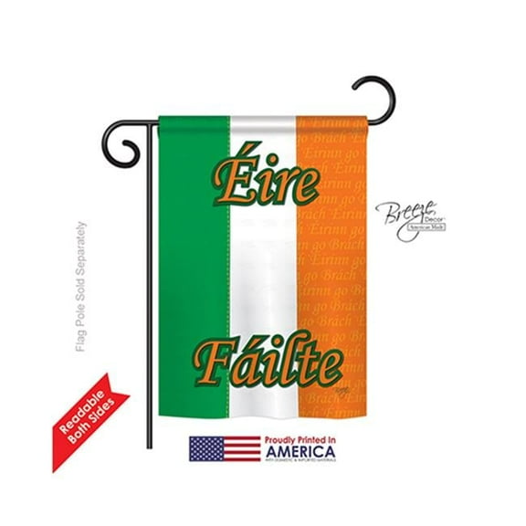 Breeze Decor 58072 Ireland 2-Sided Impression Garden Flag - 13 x 18.5 in.