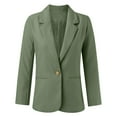 thumbnail image 3 of Women's Button Pockets Cardigan Formal Suit Long Sleeve Lapels Business Jacket Coat plus Size Womens Outdoor Vest Business Casual Jacket Western Fashion Womens Anorak Jacket Womens Denim Jackets, 3 of 6