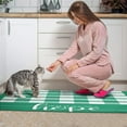 thumbnail image 4 of Green Plaid Rugs and Mats Non Skid Washable Absorbent Microfiber Soft Kitchen Mat for Floor Set Of 2 Decor Stain Resistant 17"x47"+17"x30", 4 of 7