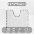 thumbnail image 4 of Better Trends 20" x 20" U-Shape Toilet Rug 100% Cotton Tufted Bathroom Rug, Contour Mat, Water Absorbent, Reversible, Machine Washable, (White) Lilly Crochet Collection, 4 of 7