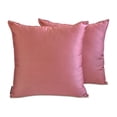 thumbnail image 1 of Fundas de cojín decorativas HomeCentric, color rosa, paquete de 2, 50 x 50 cm (20 x 20 pulgadas), de satén liso para sofá, estilo moderno liso - Satén flameado rosa polvoriento, 1 of 8