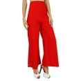 thumbnail image 4 of Bimba Womens Rayon Palazzo Pants Back Elastic Waist Full-Length Pajamas, 4 of 5