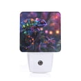 thumbnail image 1 of Fotbe Glowing Chameleon Fantasy Art Pattern Plug-in LED Backlit Night Light with Motion Sensor & Dusk to Dawn Sensor Energy Efficient Night Light, Bedroom Night Light-US, 1 of 7