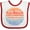 White and Red, variant on Inktastic Lake Vibes Distressed Retro Sunset Boys or Girls Baby Bib