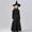 Black, variant on ZGRBOU Girls' Vintage Witch Costume Dress with Pointed Hat Long Sleeve High Neck Button Dress Halloween Cosplay Outfit