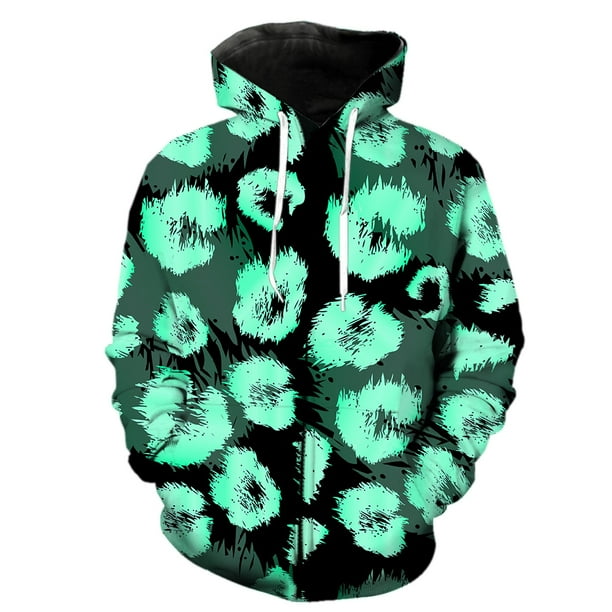Sudadera con capucha y cremallera con textura de piel de animal para hombre, divertida, de moda, unisex, para adolescentes, ropa de calle de gran tamaño, estilo Harajuku, con estampado 3D informal