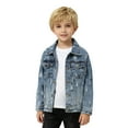 thumbnail image 2 of MEZZALL Kids Distressed Denim Jacket Boys Autumn Fashion Casual Outerwear With Classic Western Style Adorable Long Sleeve Tops Coats, 2 of 9
