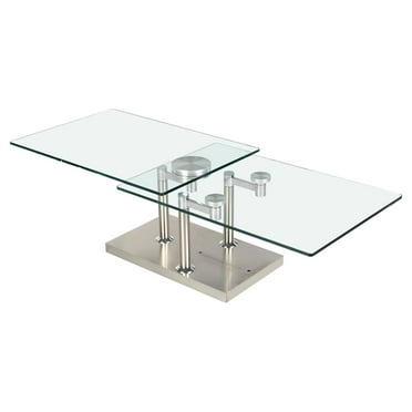Steve Silver Co Olympia Cocktail Table Com Steve Silver Co Olympia Cocktail Table, Olympia 47 In Gold Large Rectangle Glass Coffee Table