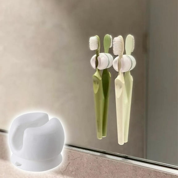 Simple Suction Cup Toothbrush Holder Bathroom Wall Perforated AU Free New
