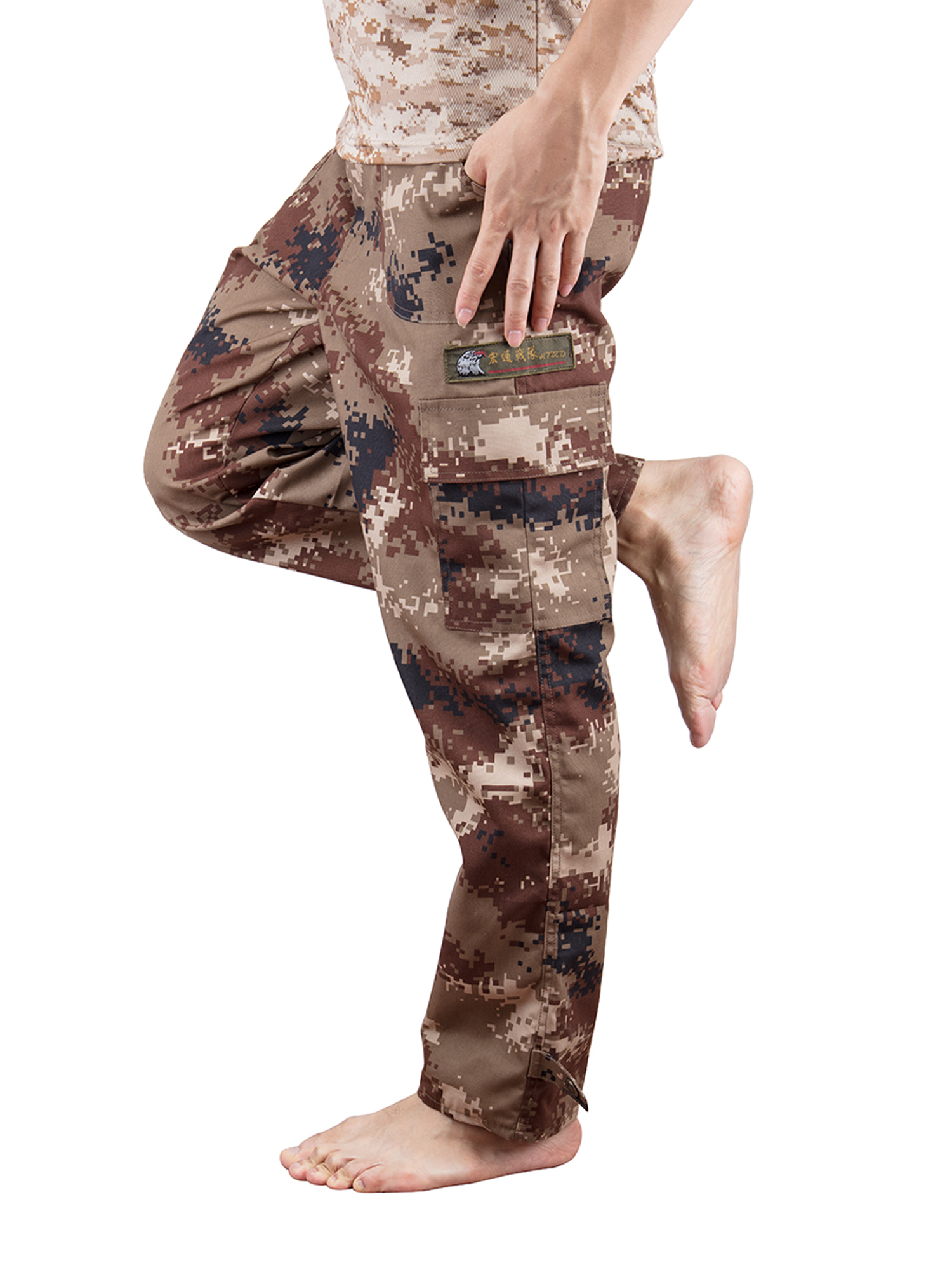 Mens Military Style Total Terrain Camo BDU Pants, Desert Digital Camo, Woodland Camo, City Digital Camouflage - image 2 of 9