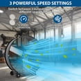 thumbnail image 2 of Soonbuy 30 Inch Industrial Drum Fan, 3-Speed High Velocity Floor Fan, Heavy Duty Metal Air Circulator with Caster Handle for Patios, Warehouses, Commercial, Factories and Workshops, 2 of 7