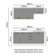thumbnail image 3 of Cocina Integral Completa Modular Madesa Agata 180cm BG, 3 of 5