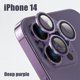 thumbnail image 2 of Protectores De Lente De Cámara Para iPhone 14 Pro MAX 14 Plus Anillo De Metal De Vidrio Cubierta Completa, 2 of 4