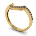 thumbnail image 2 of 0.25 ct Brilliant Round Cut Simulated Tanzanite 14k Yellow Gold Stackable Band SZ 8.25, 2 of 6