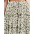 thumbnail image 3 of Women's Summer Cute High Waist Ruffle Skirt Floral Print Swing Beach Mini Skirt, 3 of 7