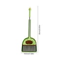 thumbnail image 3 of Kids Broom and Dustpan Set with Stainless Steel Handle,Space-Saving Cleaning Tools for Home,Office,Kitchen,3-Layer Bristles for Efficient Sweeping,Built-in Comb for Pet Hair,22 Inch Adjustable Broom, 3 of 6