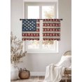 thumbnail image 5 of Sheer Curtains 54 Inches Long, Coastal American Flag Light Filtering Window Curtains for Living Room/Bedroom, Starfish Vintage USA Flag Rod Pocket Voile Sheer Curtain Drapes, 52"W x 54"L, 2 Panels, 5 of 8