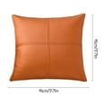 thumbnail image 3 of Faux Leather Throw Pillow Covers 17.7 x 17.7 Inches, Leather Pillow Cover, Hand Stitched Leather Decorative Pillow Cover for Couch Sofa Bed Living Room Home Garden, 3 of 9