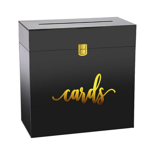 Black Acrylic Wedding Card Box Centerpiece Theme Card Box for