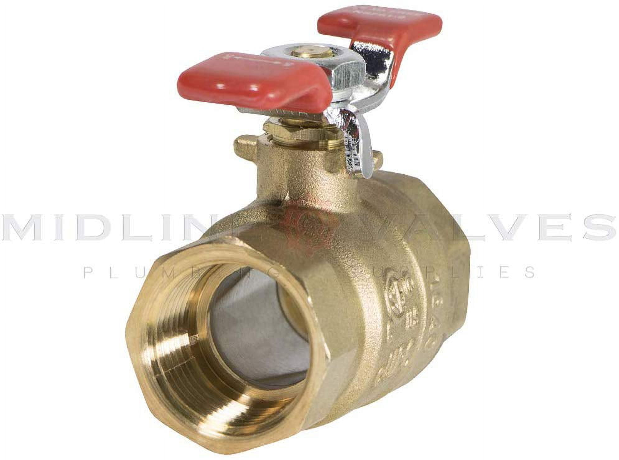 1/2 in. SWT x 1/2 in. SWT Premium Brass Full Port Ball Valve with T-Handle (10 Pack)