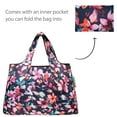 thumbnail image 5 of Wrapables Large & Small Foldable Tote Nylon Reusable Grocery Bags, Set of 2, Tropical Flowers, 5 of 5