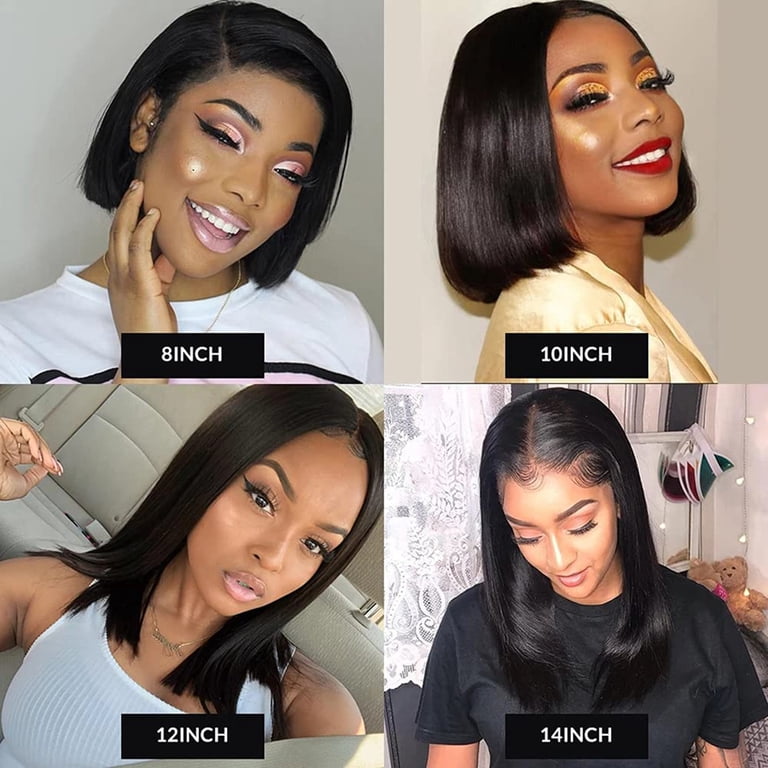 Lace Front Human Hair Wig, Glueless Transparent Frontal, Pre-Plucked Baby  Hair Wig, Brazilian Hair Wig, Black Women's Natural Wig, Full Density Wig, 