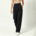 thumbnail image 6 of CQONEPT Women's Wide Leg Pant High Waisted Business Casual Dress Pants High Waisted Pleated Fall Pants with Pocket, 6 of 6