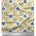 thumbnail image 1 of Soimoi Japan Crepe Satin Fabric Floral Mandala Fabric Prints by Yard 42 Inch Wide, 1 of 3