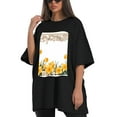 thumbnail image 4 of Plus Size Shirt for Women Black Tops for Women Short Sleeves Shirt for Women Daffodil2 T Shirt Crewneck Shirt for Women XL, 4 of 5