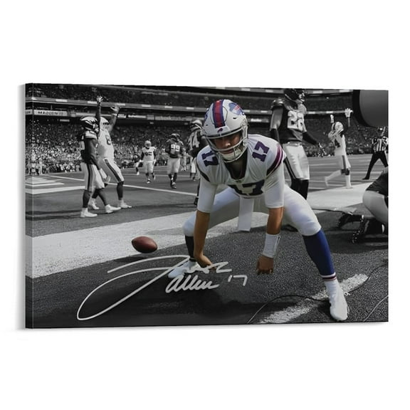 Josh Allen Canvas Poster Posters Art Print Wall Photo Paint Poster Hanging Picture Family Bedroom Decor Gift 12x18inch(30x45cm)