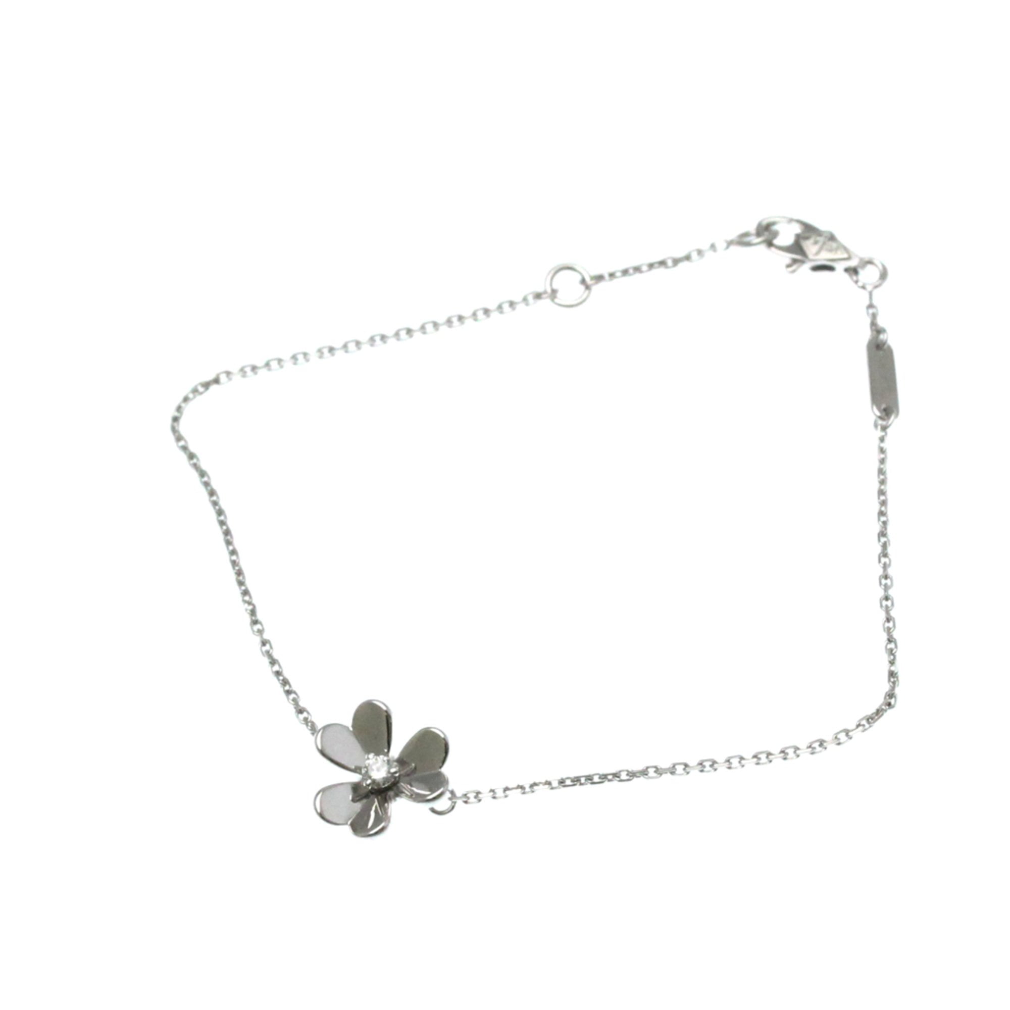 Pre-Owned Van Cleef & Arpels Frivole Mini Bracelet White Gold (18K) Diamond Charm... (Good)