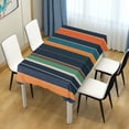 thumbnail image 4 of Yayeee Tablecloths 60" x 90" Rectangle Wrinkle Resistant Party Table Cover, Navy Blue Stripes, 4 of 8