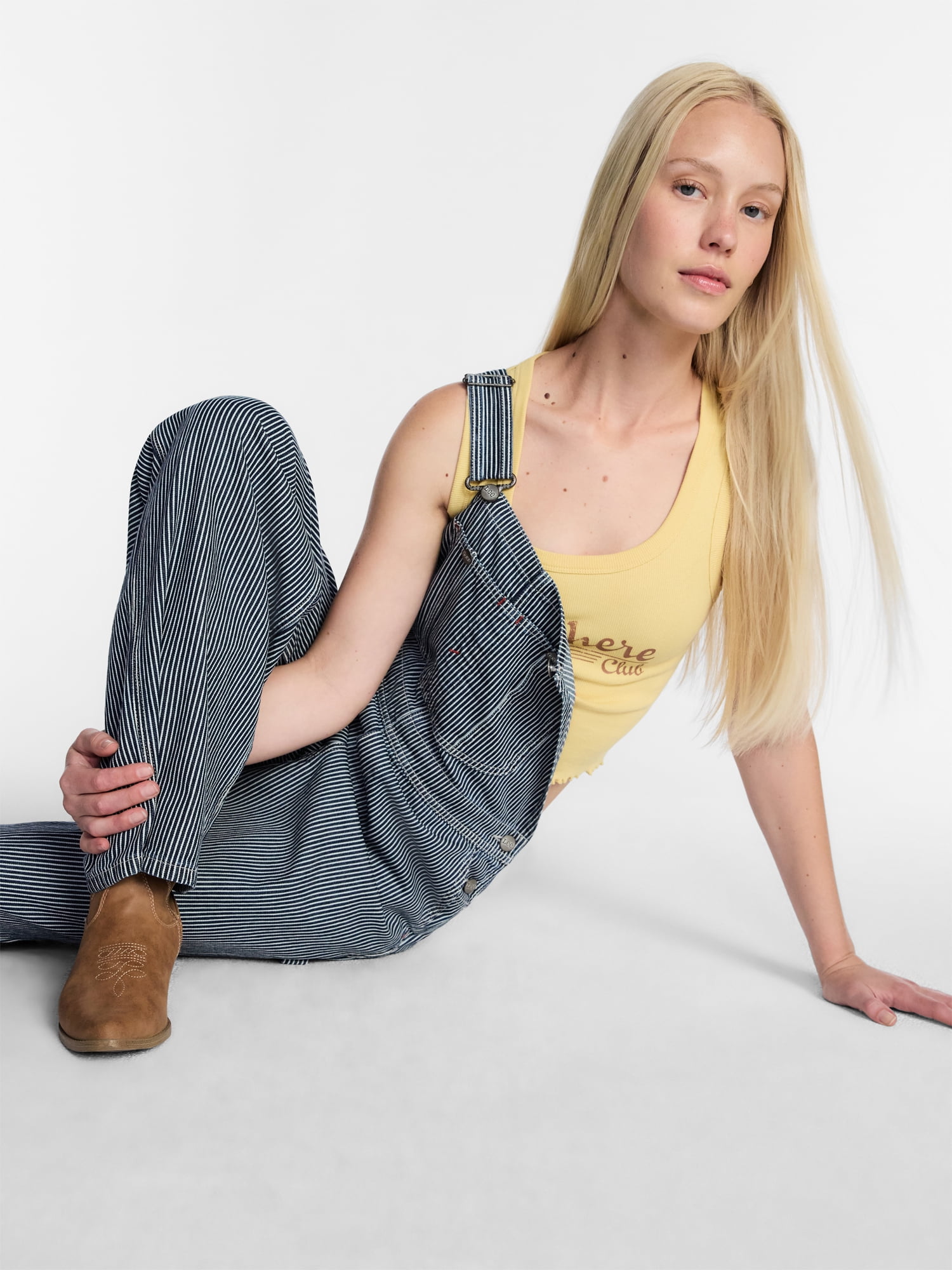 Kacey Lee Women's Denim Overalls, Sizes XS-XXL