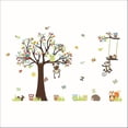 thumbnail image 4 of Rainbow Fox Cartoon Forest Animal Monkey Pegatinas de pared Murales Búhos columpiándose en el árbol Nursery Pegatinas de pared Diy Posters Vinilo Extraíble Arte Tatuajes de pared p, 4 of 4