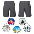 thumbnail image 4 of Zusmen Men's Classic Fishing Golf Short, Men Flat Front Shorts,Slim Multi Pocket Stretch(Dark Grey 32), 4 of 5
