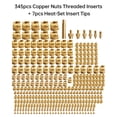 thumbnail image 4 of Zootealy Assorted Copper Insert Nuts and Heat-Set Tips Kit for M2/M3/M5/M6 3D Printers - 345pcs + 7pcs, 4 of 6