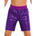 thumbnail image 4 of TSSOE Unisex Girls Boys Gymnastics Shorts Athletic Dance Bottoms Hip Hop Jazz Competition Booty Boy-Cut Shorts Purple 8, 4 of 6