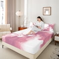 thumbnail image 4 of Homewish Gradient Marble Full Size Sheets 4-Piece for Kids Children Teens,Abstract Ombre Breathable Bed Sheets,Marbling Stone Pattern Lightweight Sheet Sets,Ultra Soft Home Decor, 4 of 7