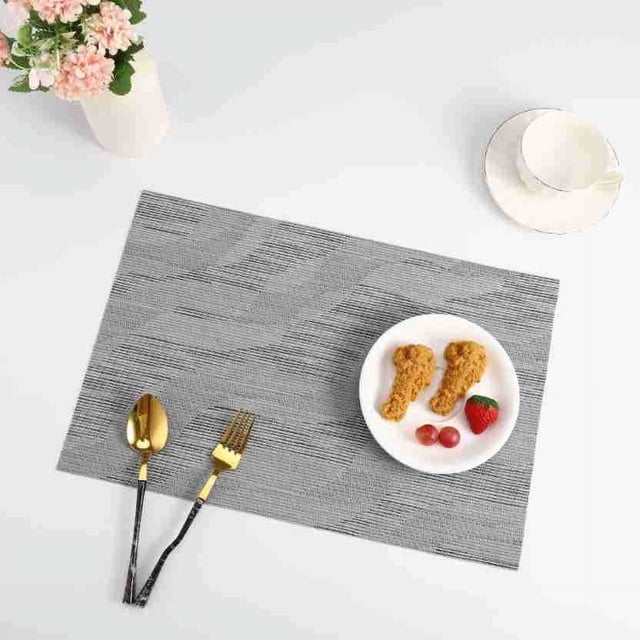 Zhuge Manteles individuales, manteles para mesa de comedor, manteles antideslizantes y lavables, accesorios de decoración de cocina (juego de 6, tamaño 17,71 x 11,8 pulgadas, B02)