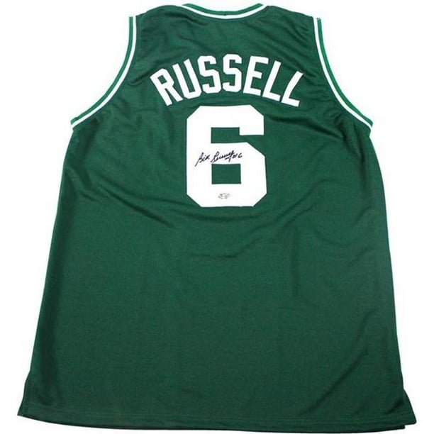 Bill Russell Autographed Green Boston Celtics Jersey - Beautifully