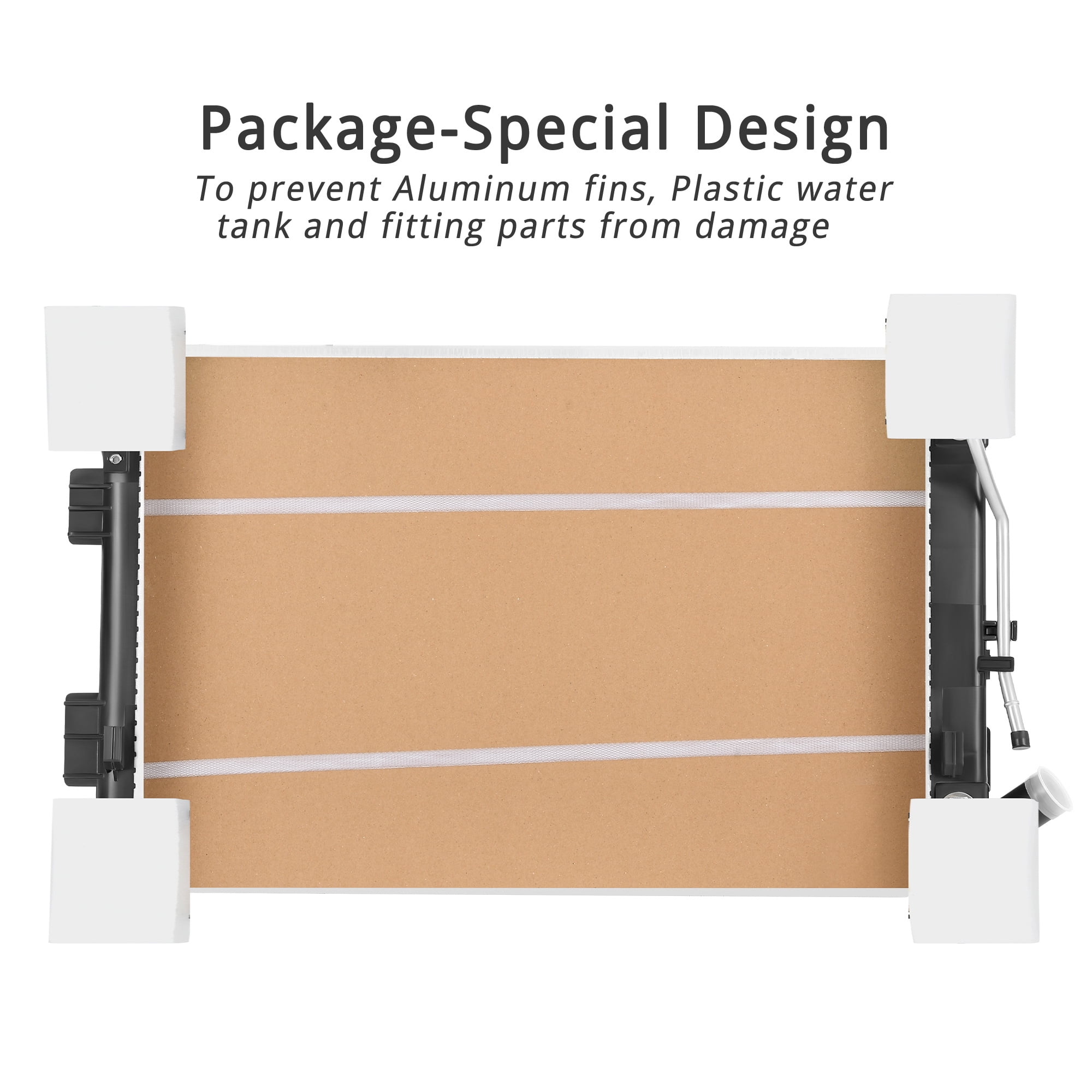LEDKINGDOMUS Direct Fit Aluminum Radiator for 2011-2015 Hyundai Elantra L4 1.8L/2.0L & 2012-2013 Kia Soul L4 2.0L, OEM Replacement with Brass Cooler
