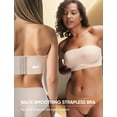 thumbnail image 5 of Easybunny Strapless Bras for Women Non-Slip Silicone Bandeau Bra Seamless Wireless Strapless Bra Padded, 5 of 6