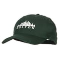 thumbnail image 2 of Boston Skyline Embroidered Solid Cotton Pro Style Cap - Dk Green OSFM, 2 of 5