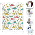 thumbnail image 4 of White Cartoon Dinosaurs Plants Pattern Blanket,Comfortable Soft Flannel Throw Blanket,All Season,Warm Lightweight Blankets for Sofa Bed Couch Living Room Chair,30"x40", 4 of 4