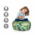 thumbnail image 2 of Tropical Storage Toy Bag Chair, Brazilian Rainforest Composition with Branches Plumeria Blooms and Exotic Birds, Stuffed Animal Organizer Washable Bag, Large Size, Multicolor, by Ambesonne, 2 of 3