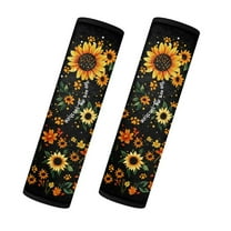 Yuyamidu Sunflower Seatbelt Cushion Accessories 2 Pack Dog Paw Auto Seat Belt Cover Pad for Car SUV Sedan Truck Non-Slip Shoulder Strap Pad for Car Seat Belt