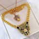 thumbnail image 2 of Collar con colgante de cabeza de leopardo de Halloween con hielo para mujer, joyería de hip hop, cadena de eslabones cubanos para hombre, joyería de tendencia gótica, regalo, plata, 2 of 5