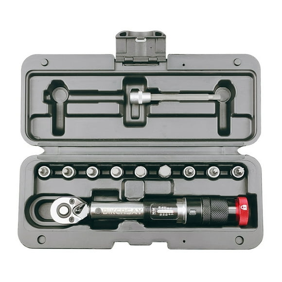 yeacher Ensemble de Clés à Couple Réglables pour Vélos avec Fenêtre de Couple Préréglée, 2-20Nm, Acier Chromé-Vanadium, Tête Conductrice 1/4 Pouces, Précision 4 %, Design Compact