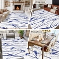 thumbnail image 5 of Navy Blue Branches Birds Area Rugs 5'x8', Washable Small Throw Rugs for Classroom Bedroom, Abstract Forest Silhouettes Indoor Outdoor Rug Non-Slip Low Pile Carpet Runner Reversible Floor Mats, 5 of 8